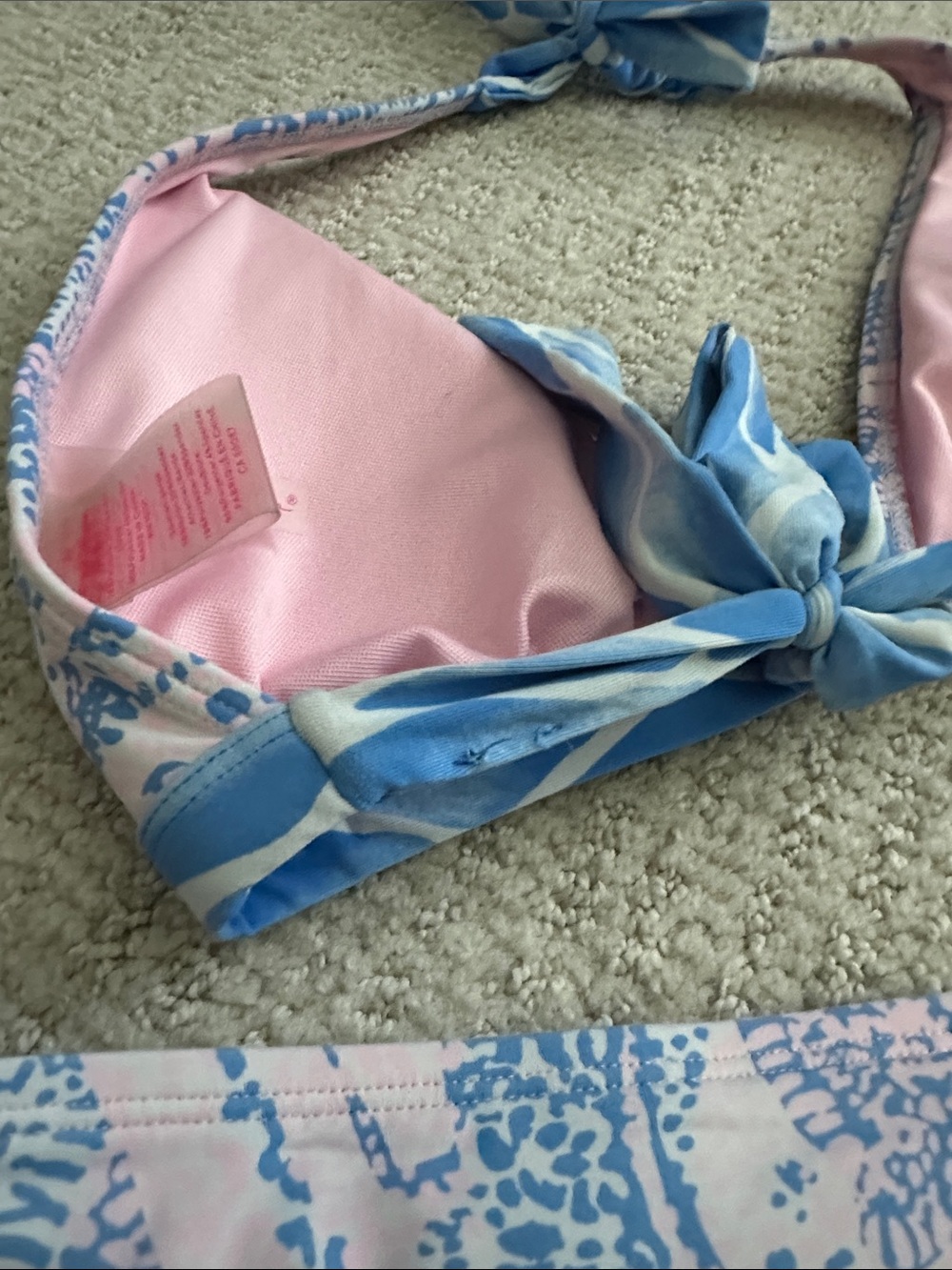 Lilly Pulitzer Blue & Pink Printed Bikini - Picture 4 of 4